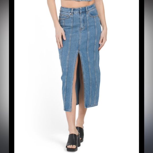 NWOT Hoh Denim Maxi Skirt - Picture 1 of 2